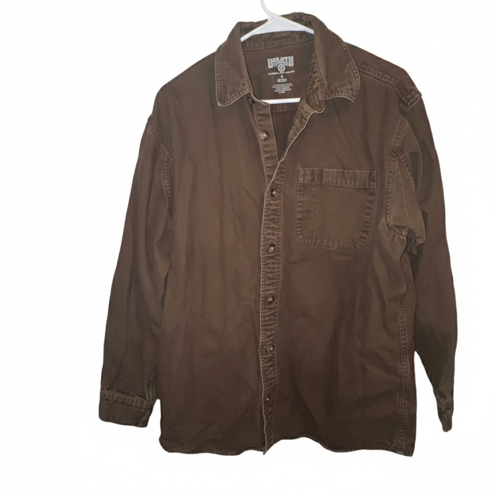 Duluth Trading Co Brown Cotton Shirt
